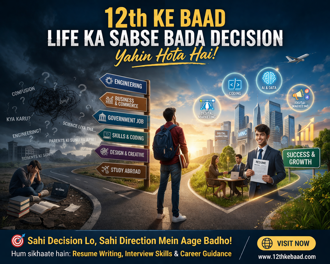 ⚠️ 12th Ke Baad Life Ka Sabse Bada Decision Yahin Hota Hai ?