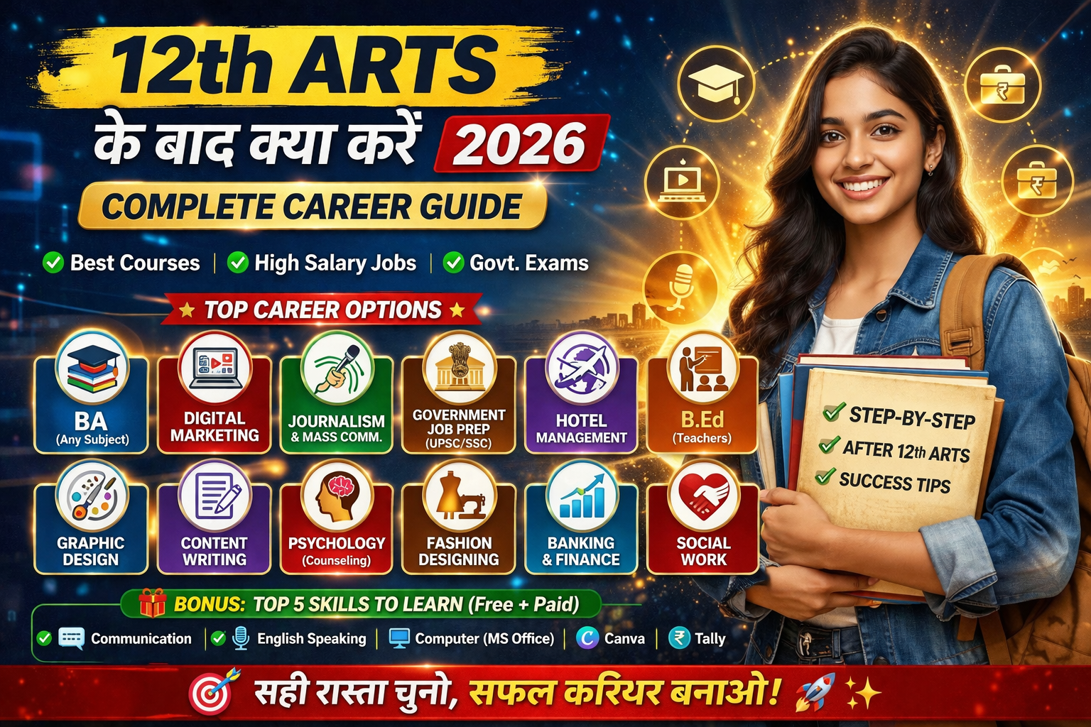 12th Arts ke baad kya kare 2026 (Complete Career Guide)