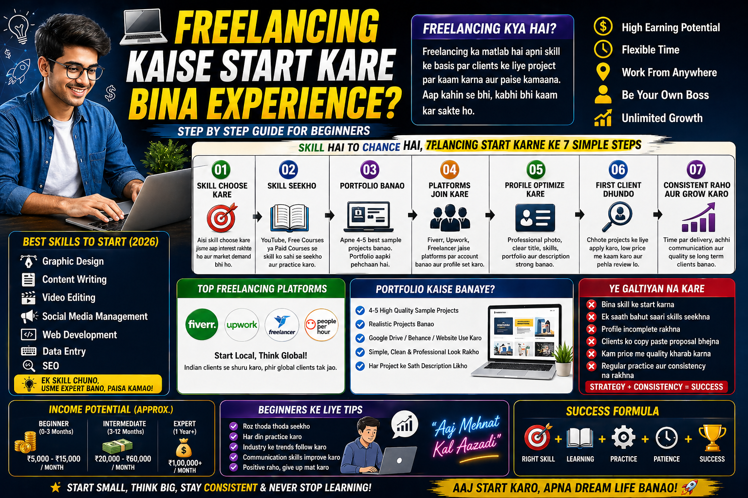 Freelancing Kaise Start Kare Bina Experience (India Guide 2026) 💻
