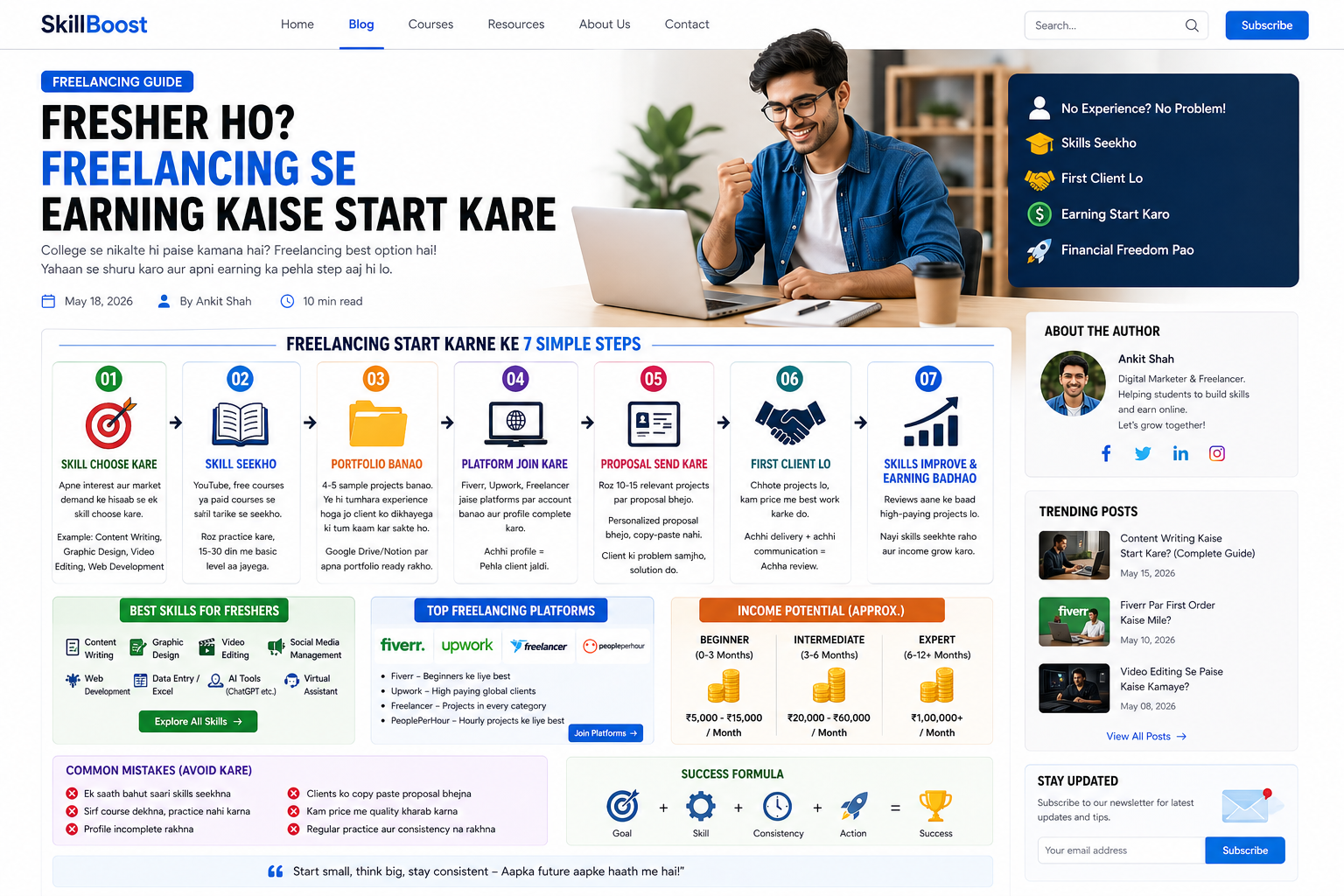 Fresher Ho? Freelancing Se Earning Kaise Start Kare 💻 (2026 Beginner Guide)