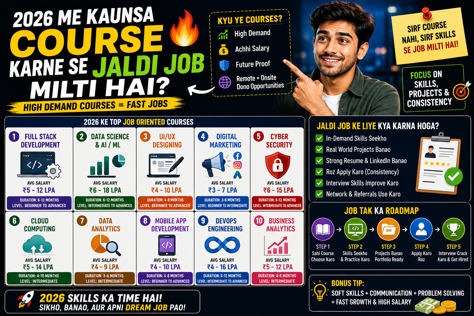 2026 Me Kaunsa Course Karne Se Jaldi Job Milti Hai? 🔥 Complete Career Guide