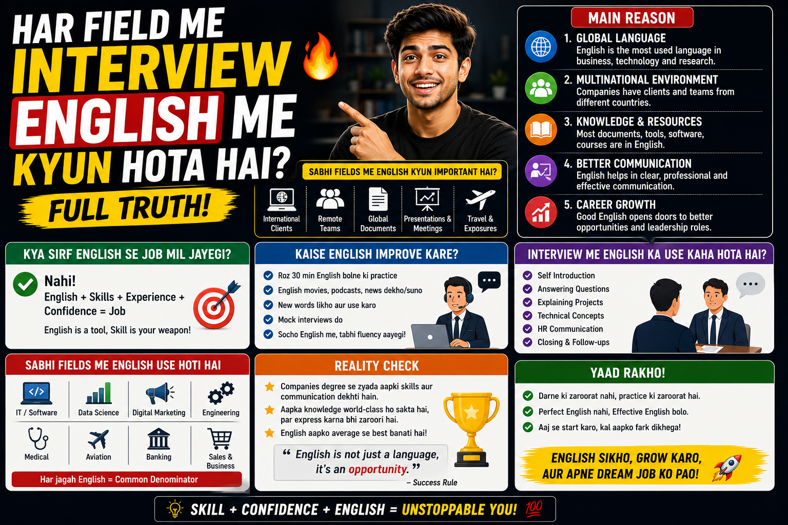 Har field me interview English me kyun hota hai? Full truth 🔥