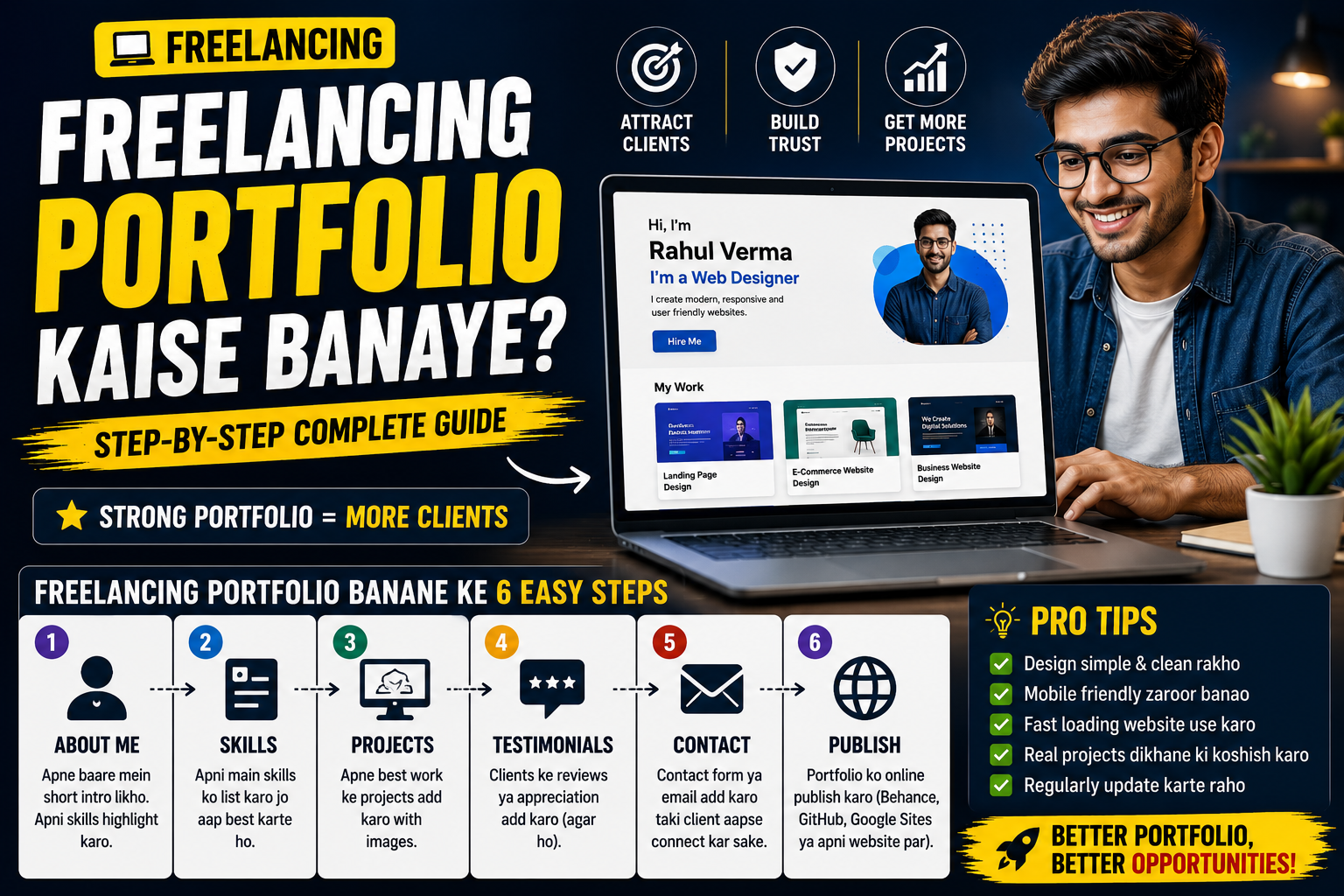 Freelancing Portfolio Kaise Banaye Beginners Ke Liye? 💻 (2026 Step-by-Step Guide)